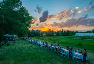 Try a farm-to-table dinner under a painted sky.