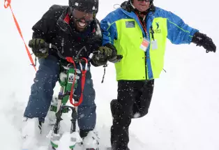 Ski biking with Ignite Adaptive Sports