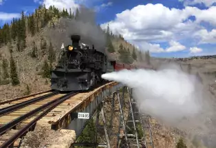 Train Across the Cascade Trestle