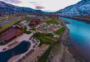 Aerial view of Iron Mountain Hot Springs
