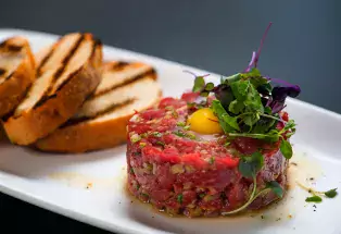 The steak tartar at Aurum in Steamboat Springs