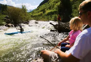 Kayaking Gore Creek near Vail