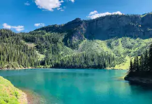 Beautiful Mirror Lake offers outstanding trout fishing