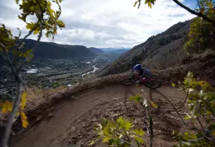 Shredding switchbacks over the Roaring Fork Valley