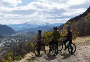 Mountain biking with a view