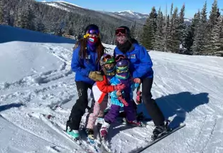 Skiing with The National Sports Center for the Disabled