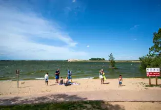 The beach at North Sterling State Park
