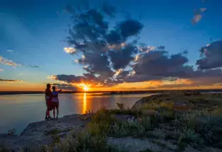 North Sterling State Park at sunset