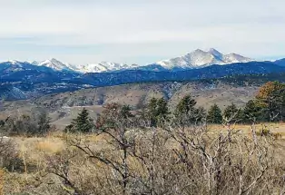 Mountain views from Rabbit Mountain Open Space in Longmont