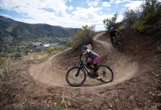 Shredding down switchbacks
