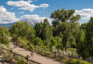 Road biking on miles of paved trails in Glenwood Springs