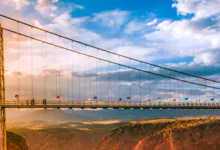 Walk across one of the world's highest suspension bridges