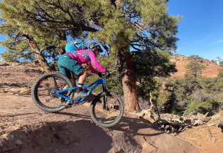 A Lenz Sport Bike rider finds their flow