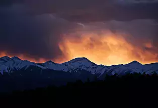 Sunset over the Sangre de Cristo Range 