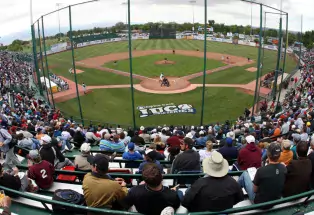 view of stadium and crowd at Junior College World Series in Grand Junction, Colorado