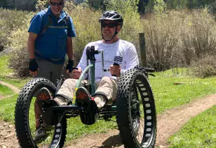 Hand cycling with Telluride Adaptive Sports Program