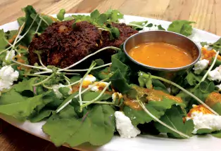 Zucchini fritters at The Farm Bistro in Cortez