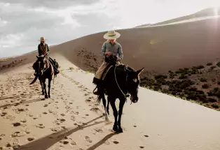 Horseback riding on the Great Sand Dunes with Zapata Ranch in Mosca