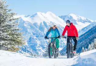Fat biking near Telluride, Colorado