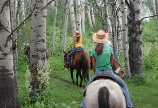 Horseback riding at a Colorado dude ranch