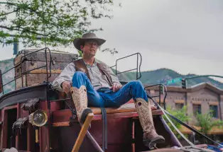 A historic cowboy carriage