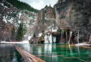 Winter frost at Hanging Lake