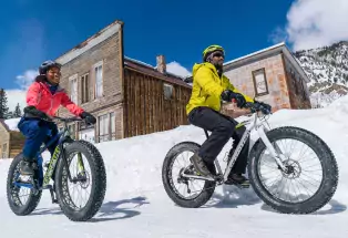Fat biking at St. Elmo ghost town near Salida