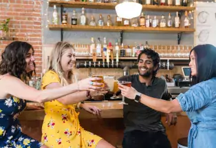 Sampling beers in Fort Collins
