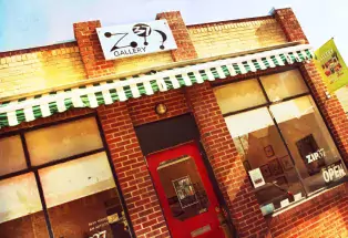 outside of Zip 37 art gallery in Denver, colorado