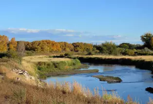 The Rio Grande River in Alamosa