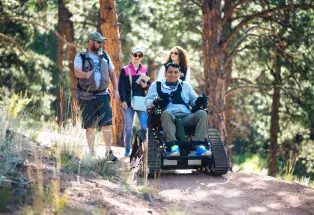 Hitting the trails in an Action Trackchair® at Staunton State Park