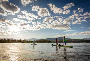 Stand-up paddleboarding on Dillon Reservoir