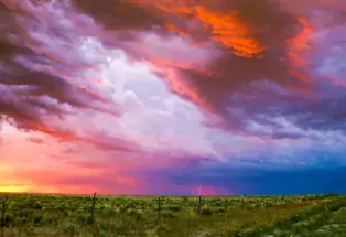 A prairie sunset