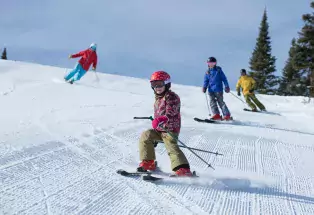 Kids skiing at Purgatory Resort