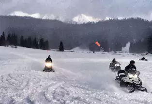 Snowmobiling near Durango