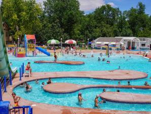 Cool off at the City Park Pool Children playing at the City Park Pool in Fort Collins