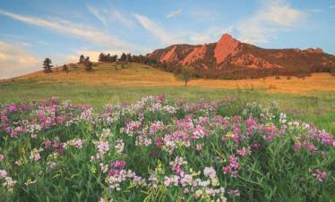 Flatirons in Boulder at sunrise Flatirons in Boulder at sunrise