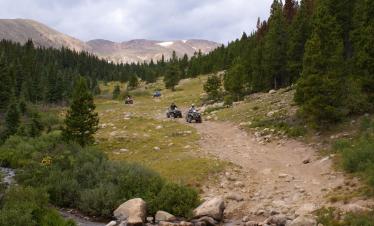 ATV riders hit the trails - near Idaho Springs, CO